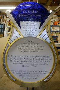 Commemorative Plaque Hand Carved and constructed in Jelutong, Oil Gilding and Decoration applied by Hand